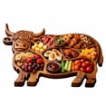 thumbnail image 5 of Cow Wooden Charcuterie Board,12*8in Cute Cow Shaped Food Platter,Hand Carved Serving Tray with Compartments for Cheese Meat Snacks, Farmhouse Home Decor Gift (Side), 5 of 5
