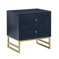 thumbnail image 3 of Weston Home Shiloh Arched Diamond Gold Metal End Table, Blue, 3 of 8