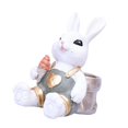 thumbnail image 2 of Cesta de huevos de Pascua, estatua de conejo de Pascua, decoración de Pascua de primavera, artesanía de mesa Blanco, 2 of 9