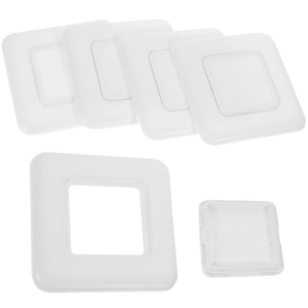 LEORX Central Air Conditioner Cover Air Conditioning Wall Hole Covers White Plastic 5Pack