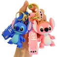 thumbnail image 1 of ORUYROP Cute Keychain Cartoon Keychains Backpack Key Chain Wristlet Keychain Accessories Car Charms for Women Girls Kids, Blue+ Pink, Small, 1 of 6
