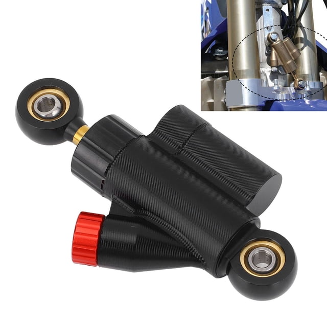 Universal Motorcycle Steering Damper 6061 Aviation Aluminum Alloy with High Strength Design for Directional Stability, Vibration Balancing Rod for Easy Install, Suitable for All
