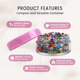 thumbnail image 2 of Beauticom 600 Pieces High Quality 10 Gram 10 ml (0.3 oz) Plastic Clear Round Cream Lotion Beauty Sample Jars (Pink Lids), 2 of 7