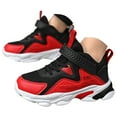 thumbnail image 4 of newwalpole Kids Athletic Tennis Shoes, Lightweight Running Sneakers, Non-Slip Sport Shoes, Boys Girls Red for Size 12, 4 of 9