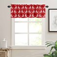 thumbnail image 3 of Red Christmas Elk Kitchen Valances for Windows 60x18 Inch Kitchen Curtains Valances Rod Pocket Xmas Deer Snowflakes Winter Holiday Bathroom Window Valances for Window Treatment Decor, 3 of 6