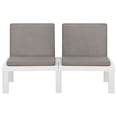 thumbnail image 5 of vidaXL 2 Piece Garden Lounge Set with Cushions Plastic White, 5 of 5