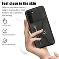 thumbnail image 6 of ELEHOLD Wallet Crossbody Case for Samsung Galaxy S23 FE with RFID Card Slots Zipper Pocket Kickstand Function Shockproof Galaxy S23 FE Purse Case with Detachable Shoulder Strap,Black, 6 of 9
