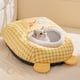 thumbnail image 4 of Cápsula Cerrada Bolsa de Dormir Cama para Mascotas para Gatos y Perros Pequeños, Nido de Invierno Plegable de Tela Suave con Cojín, Diseño Cálido para Interiores, 45x35cm Amarillo, 4 of 6