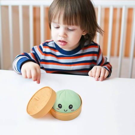 Anhility Dumpling Decompression Small Silicone Stress Relieving Release Sensory Stress Ball Squeeze Toys Gift for Birthday Holiday 3.35 Green