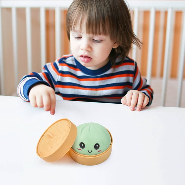 Juguete de Descompresión Big Bun, Imitación de Verdadero y Falso, Herramienta Pequeña de Silicona para Aliviar El Estrés, Liberación de Pellizcos En Las Manos.