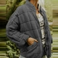 thumbnail image 3 of XYIJANI Womens Quilted Puffer Jackets Lightweight Dolman Quilted Jacket for Women Zip Up Oversized Fall Winter Coat (Dark Gray,XL), 3 of 6
