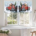 thumbnail image 4 of Golden Retriever Red Car Valances for Windows, 42 x 12in, Christmas Winter Snow Xmas Tree Rod Pocket Kitchen Valance Curtain Light Filtering Window Treatments for Living Room Bedroom, 1 Panel, 4 of 7
