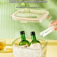 thumbnail image 4 of Injueey Contenedor de hielo para congelador con tapa sellada y bandeja para moldes de helado. Contenedor de hielo para congelador con tapa. Cocina y Comedor Beige, 4 of 6