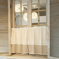 thumbnail image 3 of Short Panels Curtains, Rural Style Buffalo Check Gingham Curtains Cafe Polyester Cotton Tiers Rod Pocket Curtains Half Lambrequins ,115*65cm, 3 of 5