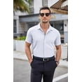 thumbnail image 3 of COOFANDY Mens Wrinkle Free Button Down Shirts Short Sleeve Untucked Shirts Casual Summer Shirt, 3 of 8