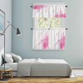 thumbnail image 5 of Marble Pink Kitchen Curtains Sets for Windows 36 Inch Length, Gold White Modern Gradient Ocean Wavy Ripple Rod Pocket Window Treatments Tier Curtains and Valances Set for Bedroom/Bathroom, 5 of 8