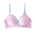 thumbnail image 2 of Nmnitkp Nmnitkp Nursing Bras for Breastfeeding,Seamless Pregnancy Maternity Bra Wireless Classic Jelly Strip Support Nursing Bra Pink,2XL, 2 of 3