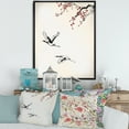 thumbnail image 2 of Designart 'Flying Two Sweet Winter Birds' Traditional Framed Canvas Wall Art Print, 2 of 5