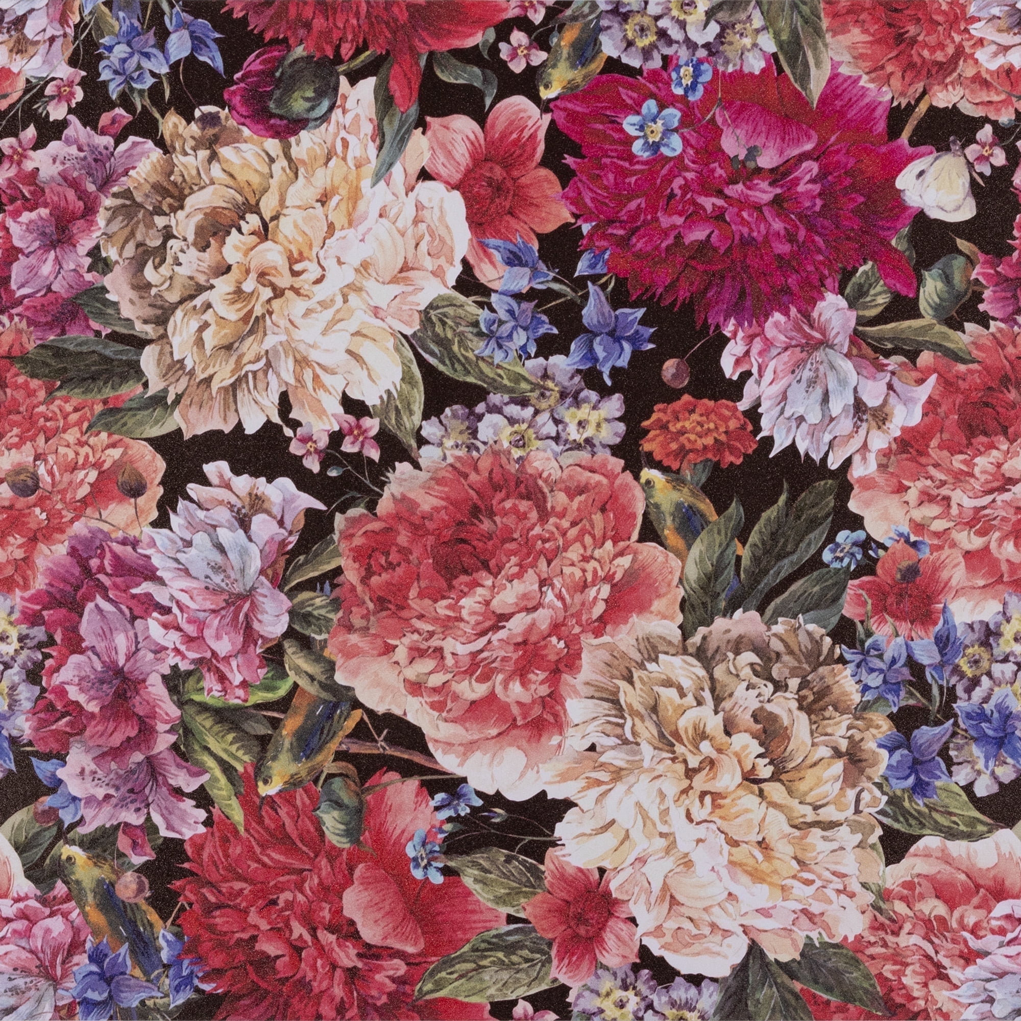 Abyssaly Floral Wallpaper Peel and Stick Wallpaper 17.7 in x 118 in /1 Roll Multicolor Self-adhesive Removable Wall Paper for Home Decor