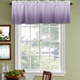 thumbnail image 4 of Purple Ombre Valances for Windows, Decorative Rod Pocket Window Valance Curtains, White Gradient Modern Abstract Art Short Curtain Drapes for Kitchen/Bathroom/Living Room, 2 Panels, 54" W x 18" L, 4 of 8