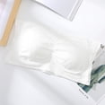 thumbnail image 5 of Women Strapless Bandeau Bra Seamless Bralettes Ladies Stretchy Chest Wrap Bandeau Crop Tube Top Removable Padding Bra, 5 of 7