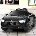 thumbnail image 4 of Topbuy RC Remote Kids Ride-on Car Maserati Licensed 12V w/ Led Lights MP3 Noir, 4 of 7