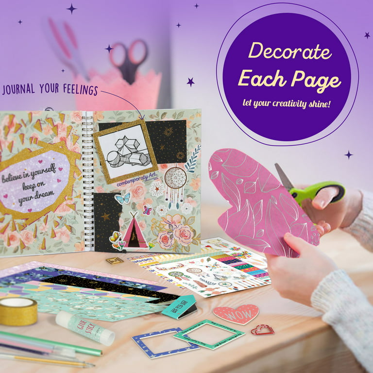  Nigifter DIY Purple Journal Set Valentines Day Gifts for Girls Ages  8-12 Journals for Teen Girls Happy Planner Stickers Journaling Kit for Kids  Decorate Your Planner Scrapbook Kit : Toys 