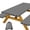 Black White, variant on Picnic Table Cover with Bench Covers and Bag, Camping Essentials, Eucalyptus Leaves Outdoor Table Covers, Windproof, Fitted Tablecloth Cover with Elastic Edge, 3 PCS, 30x72 Inch