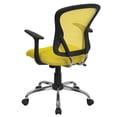 thumbnail image 2 of Pemberly Row Contemporary Mid Back Mesh Office Chair in Yellow, 2 of 9
