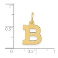 thumbnail image 2 of 10k Solid Yellow Gold Small Block Letter Name Personalized Monogram Initial B Charm 18x10mm Wide Pendant Necklace for Wo, 2 of 2