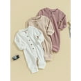 thumbnail image 7 of Infant Baby Henry Rompers Solid Color Long Sleeve Fall Jumpsuit, 7 of 7