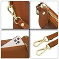 thumbnail image 3 of UTO Crossbody Purse for Women Genuine Leather Wristlet Wallet Clutch Purses Handbag with Detachable Shoulder Strap(Brwon), 3 of 7