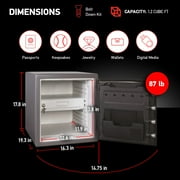 SentrySafe SFW123GDC Fire-Resistant Safe and Water-Resistant Safe with Digital Keypad 1.23 Cu. ft.