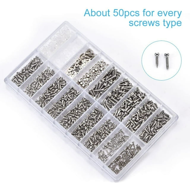 1000 Uds anteojos en forma de Micro Mini gafas de sol surtido tornillo reloj tuerca reparación Kit para tornillos de acero inoxidable Xemadio YQ-0424
