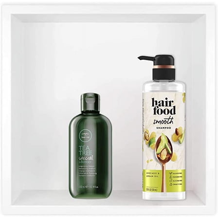 Neodrain No Tile Shower Niche, Insert Storage Shower Shelf (Outside Size 13.1”X13.1“)(Inner Size 12" X 12"), Stainless Steel Wall Niche No Tiled Recessed Niche Shower for Storage, (White)