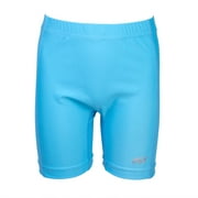 IST Kids Swim Shorts, Spandex Swimwear Rash Guard Bottoms for Girls & Boys at the Beach & Pool- (Teal, L)