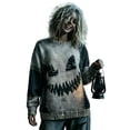 thumbnail image 2 of Wang6 Womens Oversized Halloween Graphic Sweatshirts Trendy Long Sleeve Crew Neck Pullovers Fall Casual Pumpkin Smile Printed Loose Knit Tops 0707LiPink1 XXL, 2 of 5