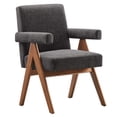 thumbnail image 3 of Modway Lyra Fabric Dining Room Chair - Set of 2 in Dark Gray Fabric, 3 of 10