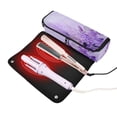 thumbnail image 5 of Hair Tools Storage with Heat Resistant Mat- Light Purple Printed Curling Iron Travel Bag/Flat Iron Case for Women, 5 of 8