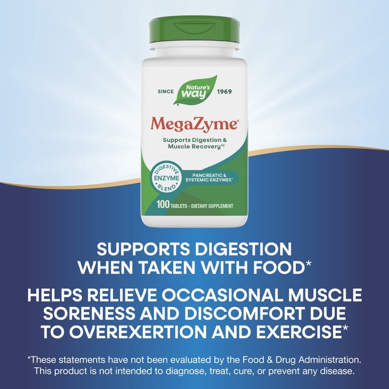 Nature's Way Mega-Zyme Tablets, Pancreatic & Systemic Enzymes