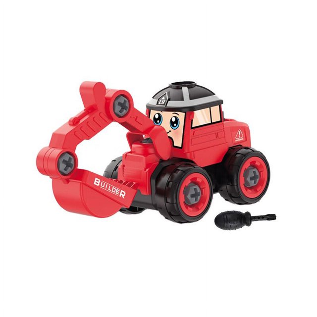 Disassembly Toy Impact-Resistant Adorable Smooth Edges Burr-free Easy to Assemble Intellectual Development Portable Slide Crane Kids Car Toy Children Toy
