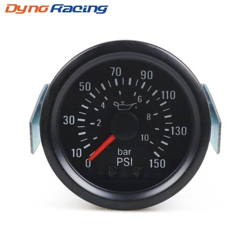 2'' 52mm Mechanical Pointer Oil Pressure Gauge 0-10Bar/0-150Psi w/Sensor 1/8NPT