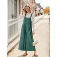 thumbnail image 4 of Cueply Jumpsuits for Women Winter Warm Loose Adjustable Strap Bib Overalls Wide Leg Pants with Pockets, 4 of 6