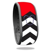 MightySkins DIMABA-Red Chevron Skin Decal Wrap for Disney Magic Band - Hand Toy Red Chevron