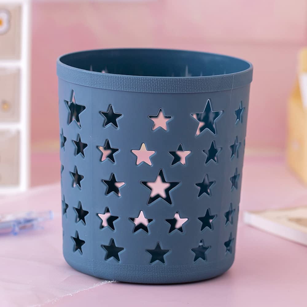 DanceeMangoos Colorful Hollow Stars Preppy Pen Holder Cute Aesthetic