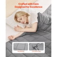 thumbnail image 4 of 25 lbs 60 x 80 large weighted blanket, 250-310 lbs breathable adult, gray for anxiety relief and sleep assistance, 4 of 10