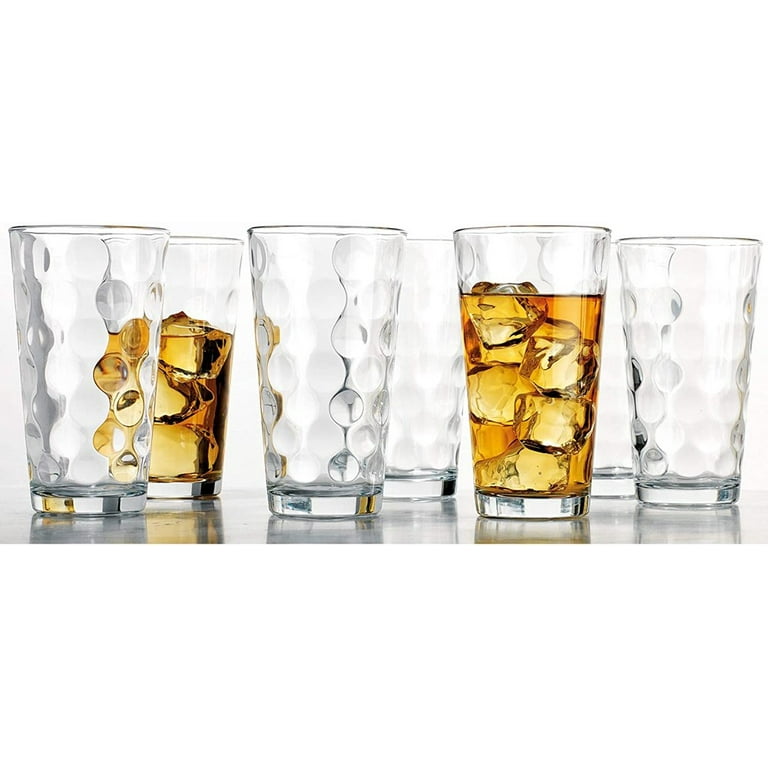 Glaver's Drinking Glasses Set of 4 Highball Glass Cups, 17 Oz.  Basic Cooler Glassware, ideal for Water, Juice, Cocktails, Iced Tea and  more. Dishwasher Safe.: Home & Kitchen