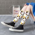 thumbnail image 5 of Naloa Penguin With Flowers Thigh High Socks Extra Long Stretchy Sock Women Over Knee High Opaque Stocking Daily Wear, 5 of 6