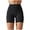 Black, variant on Biker Shorts Women Double Brushed Solid Color Yoga Shorts High Waist Elastic Compression Three Quarter Length Pants