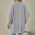 thumbnail image 5 of zaveiop Womens Fall Clothes Clearance Sale Open Front Knit Cardigan Long Batwing Sleeve Oversized Sweater Casual Waffle Cable Boho Pockets Coat Sweaters (Grey, XL), 5 of 5